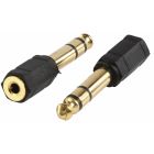 Stereo Audio Adapter 6.35 mm Male - 3.5 mm Female Black