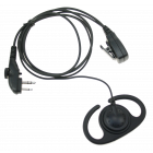 EP-0409H2 HQ verstelbare D-type oortelefoon + PTT (2-pin geen schroef)