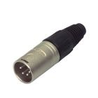 NTR-NC4MX Connector XLR Male Metaal Zilver