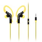 Snazzy In-Ear Sports Earbuds / Earpieces with hook (Yellow)