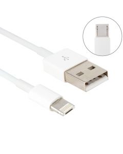 MUSB-Light  2-in-1 Micro USB en Lightning Kabel