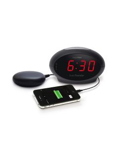 SBT600SS Sonic Alarm clock + Vibration cushion + USB Charging port