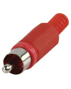 Connector RCA Male PVC Rood