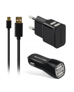 ChargMate-EU2 Alles-in-één oplaadset voor Micro-USB-apparaten