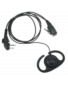EP-0409H2 HQ verstelbare D-type oortelefoon + PTT (2-pin geen schroef)