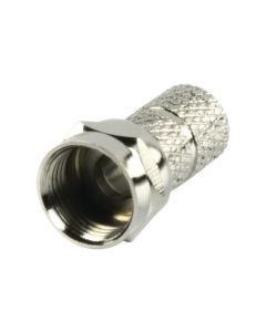 F-Connector 6.4 mm Male Metaal Zilver