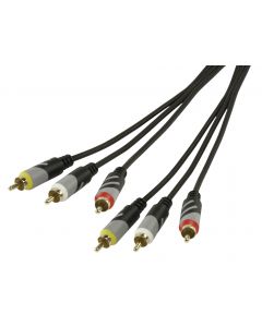 Composite Video cable 3x RCA Male - 3x RCA Male