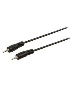 2.5mm Male to 2.5mm Male Jack Stereo Audio Cable - Black (1m long)